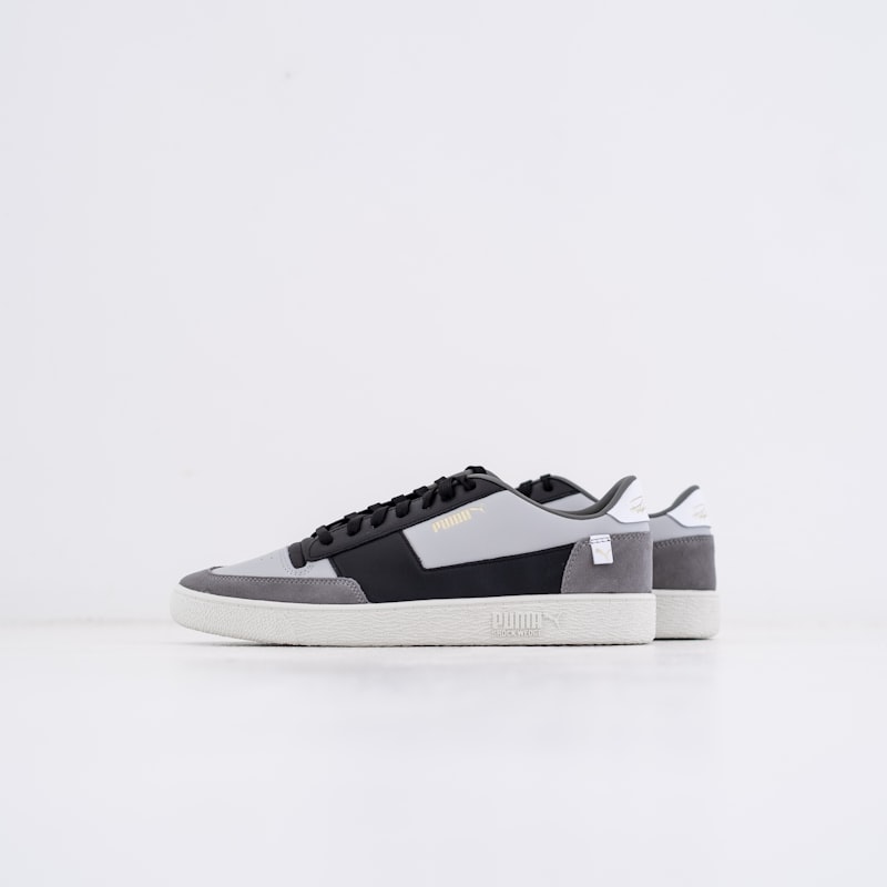 VOLTA grey black and white low-top court sneaker